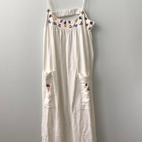 NWT Madewell linen embroidered midi dress - Picture 4 of 5